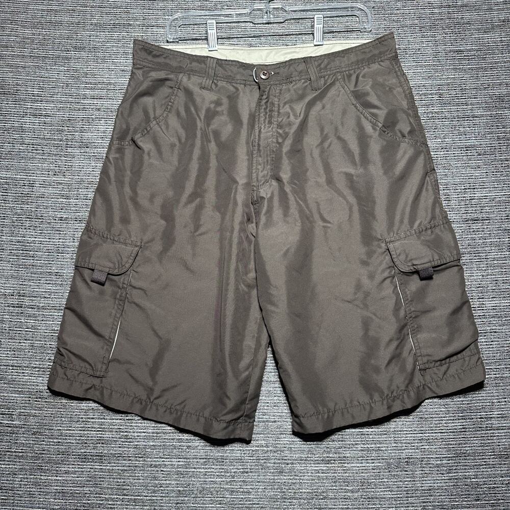 Burnside Shorts Men's Size 36 Brown Cargo Baggy Y2K Hang Tag Beach Summer